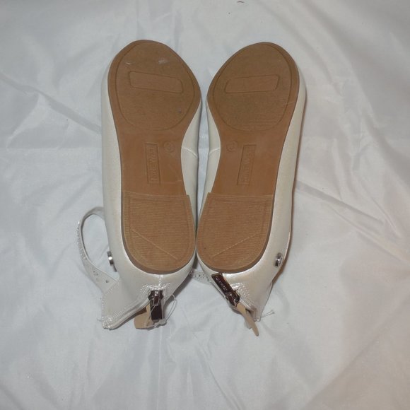 Nine West Elen Flats Ankle Strap Size 3 (Litle Girls) NEW Rhinostones - Picture 2 of 7